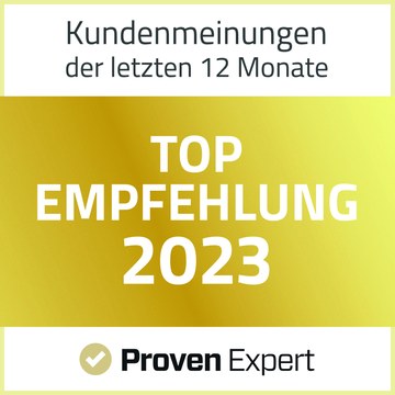 ProvenExpert Top Empfehlung 2023